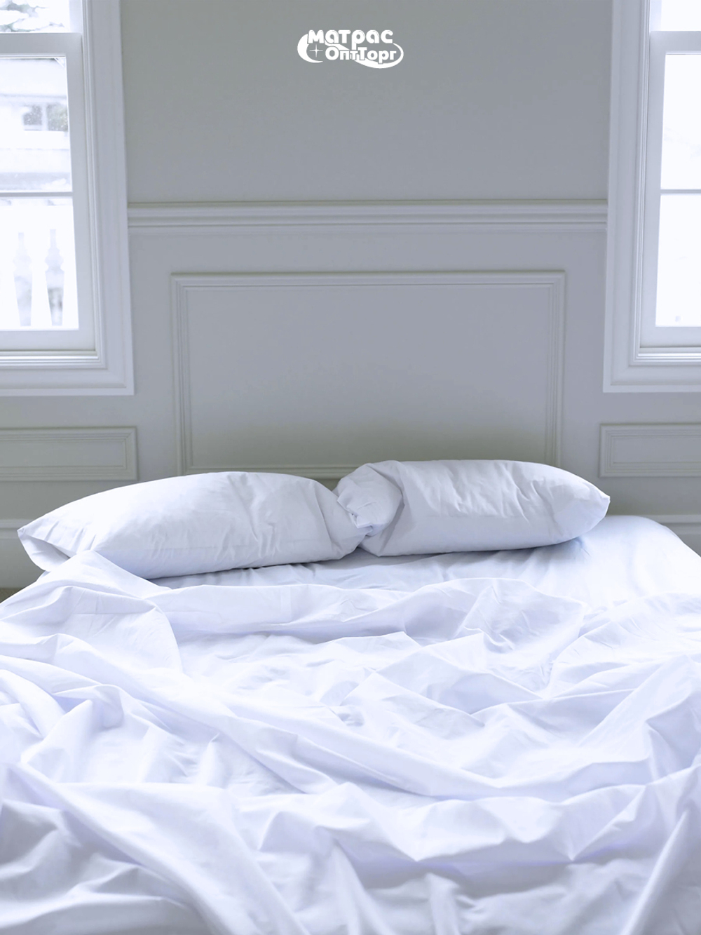 Наволочка поплин белая (плотность: 115 гр/м2, состав: 100% хлопок)