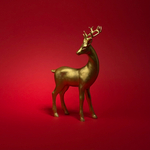 Сувенир Олень (полирезин), Н24×14×6,5см, золотой