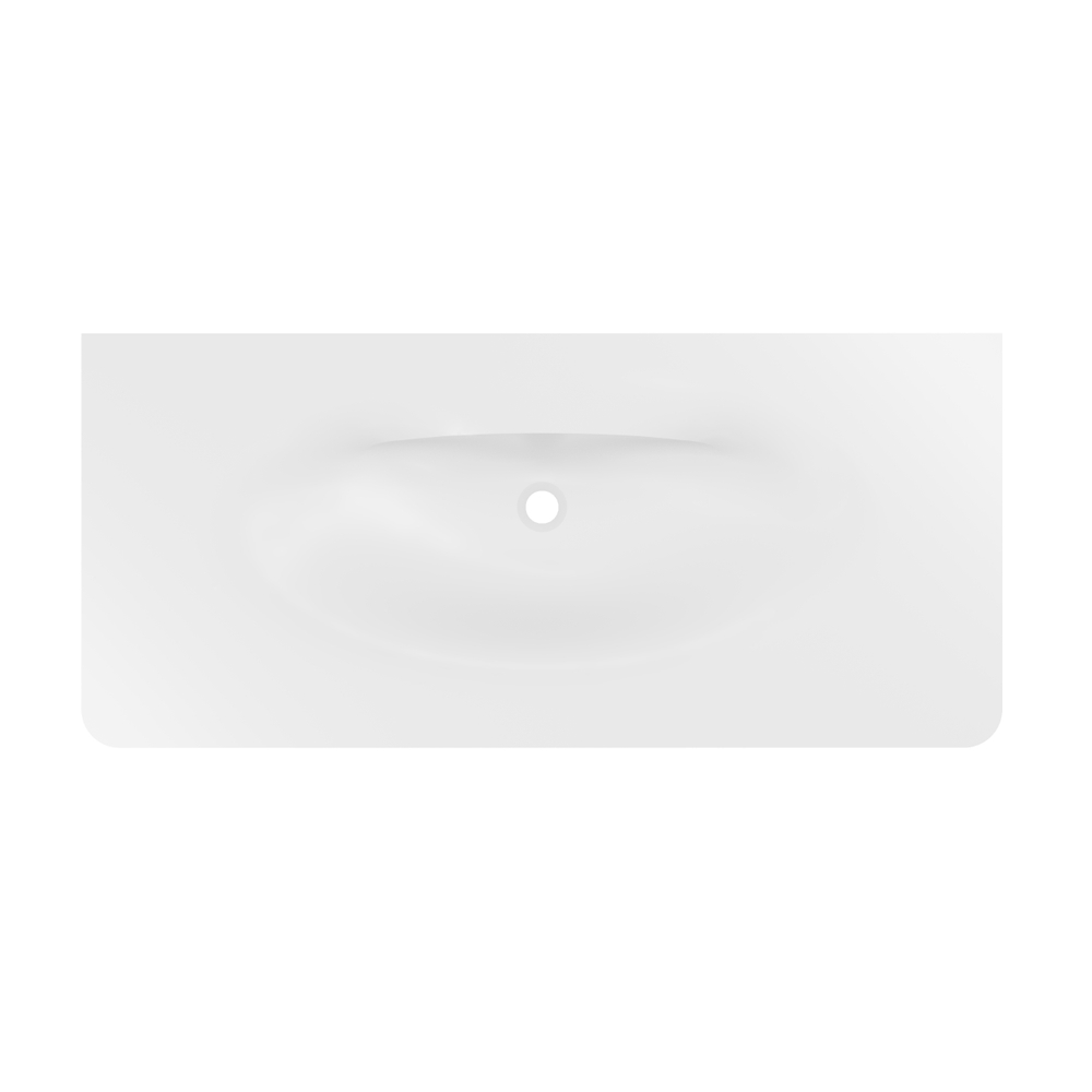 Раковина Caprise VCB-4CA120MWLG, Corian, цвет белый матовый + светло-серый матовый