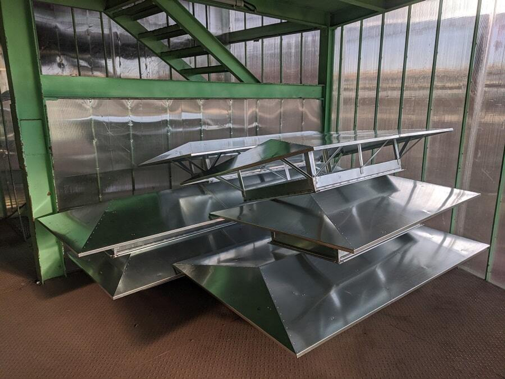 Зонт крышный прямоугольный 200x150