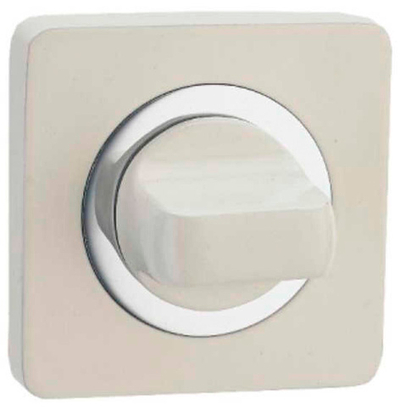 Завертка RENZ BK 02 W/CP белый/хром КВАДРАТНАЯ