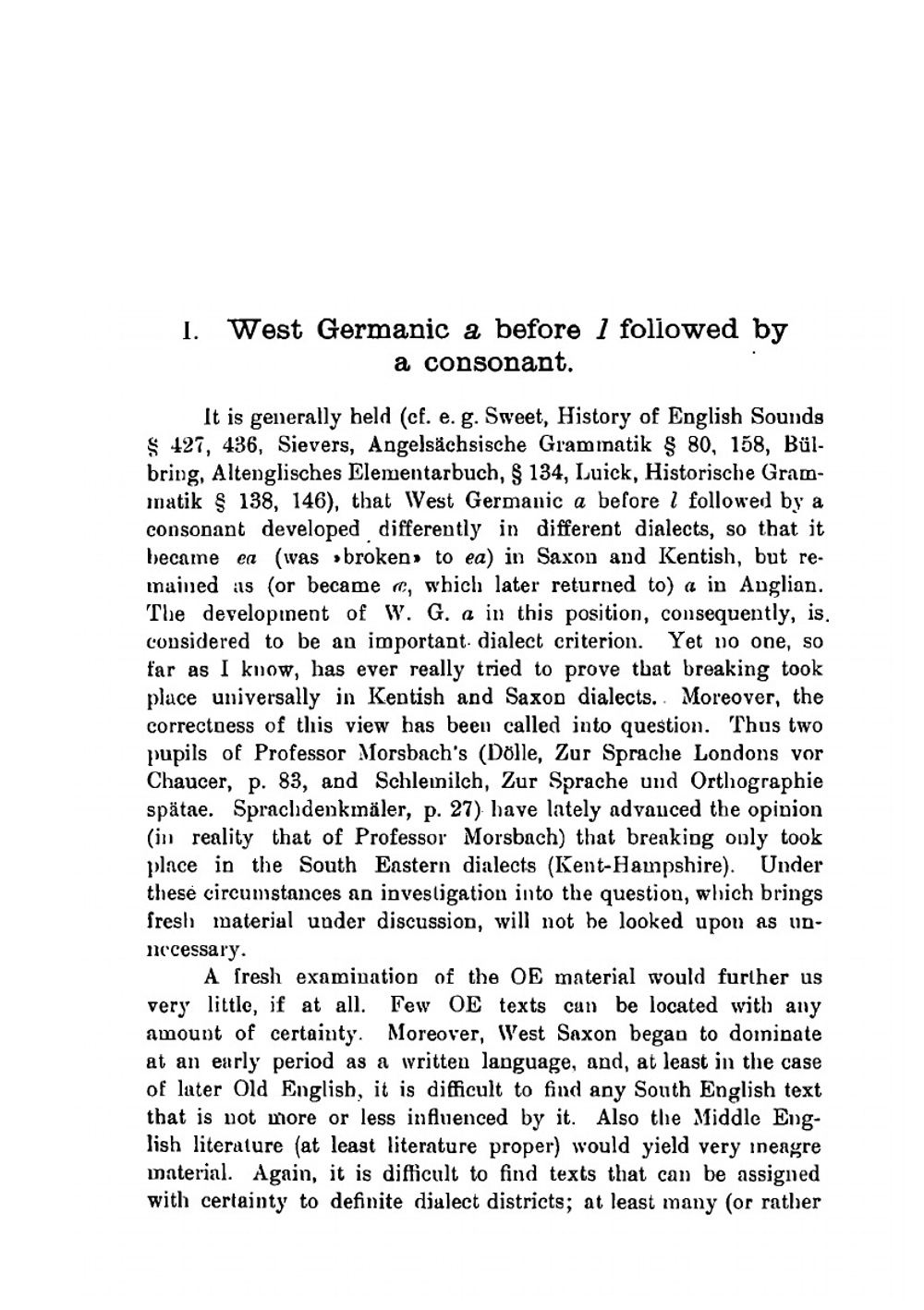 Contributions to the history of Old English dialects | Ekwall Eilert