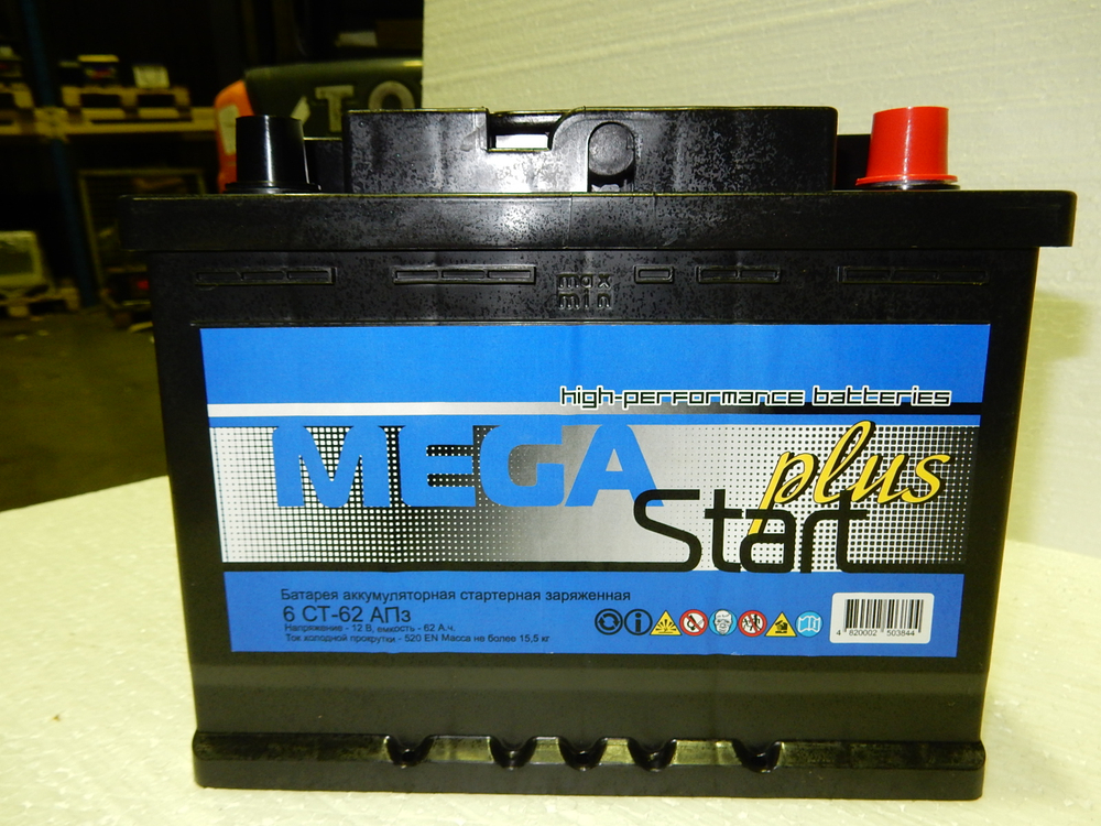 Аккумулятор 62 MegaStart Plus п.п. L+ (Калининград)