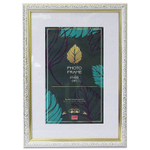 Фоторамка пластик 21х30 см Эрмитаж белый с золотом