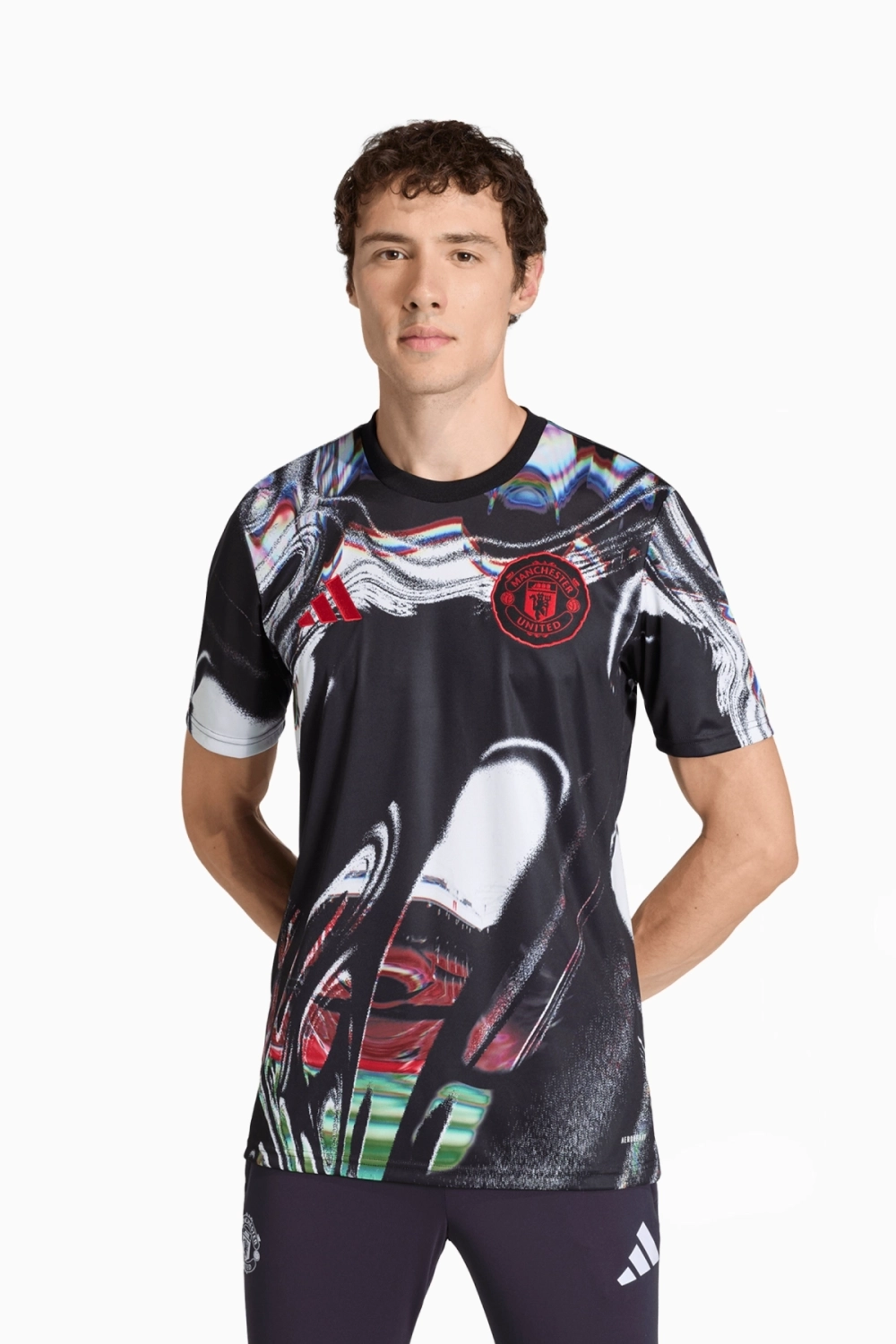 Футболка adidas Manchester United 25/26 Pre-Match - черный