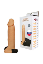 Фаллопротез на эластичном креплении 16,3 см (Цвет: телесный)