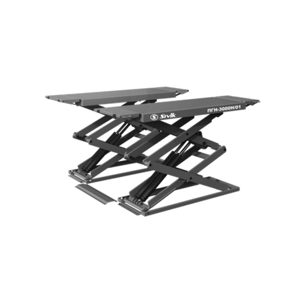 Ножничный электрогидравлический напольный подъемник ПГН-3000/Н-01 Синий RAL5017