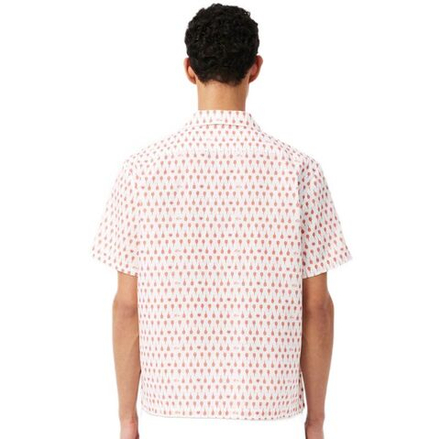 Теннисное поло Lacoste Roland-Garros Edition Print - flour/briquette