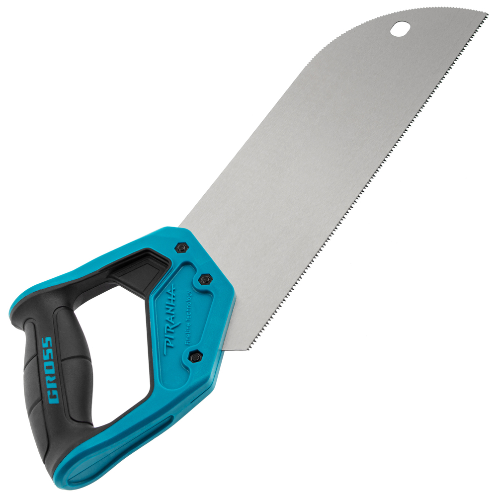 Пила для фанеры с запилом Piranha, 300 мм/12", 11-12 TPI, каленый зуб 3D, двухкомпонентная рукоятка Gross