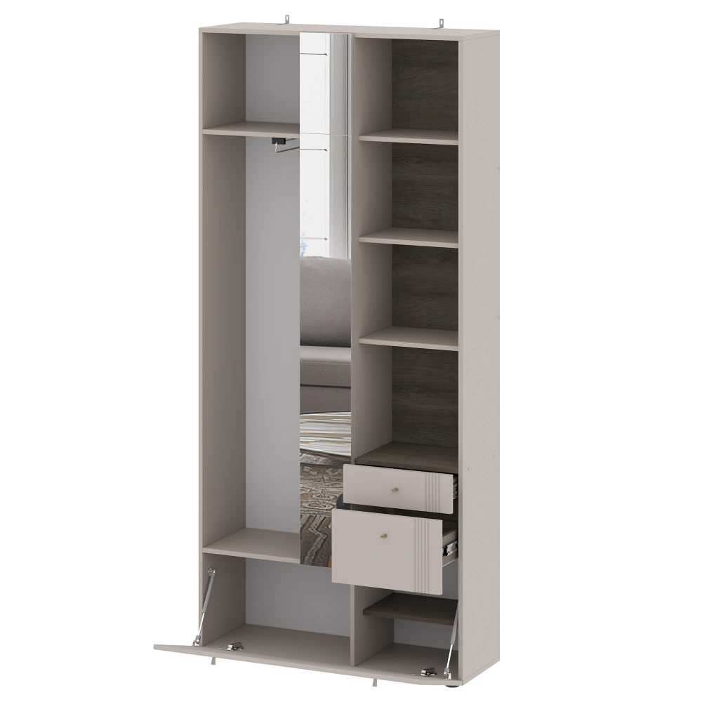 Вешалка с зеркалом (ВШ1) "Одетта"