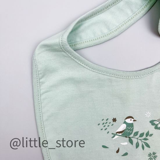 Нагрудник хлопковый "Весенняя зелень"