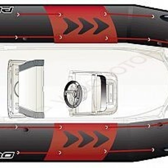 Лодка надувная ZODIAC PRO 500 ПВХ ( черно-белая )