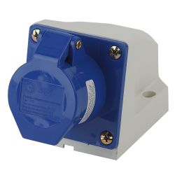 Розетка ЭРА R(OUT)-16-2P-PE-IP44 стационарная наружная 113 2Р+РЕ 16А 220В IP44 | Силовые разъёмы