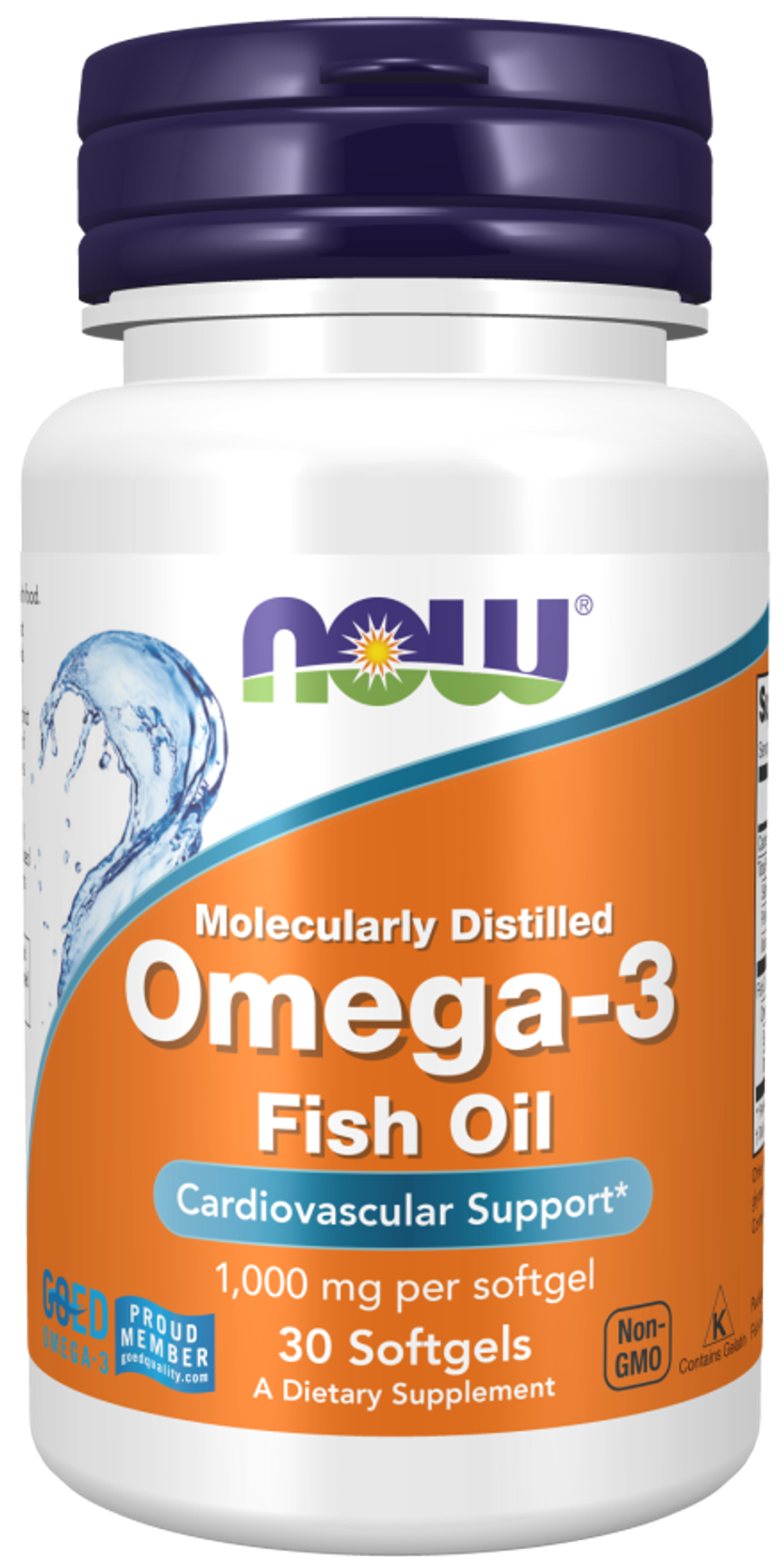 Omega-3 Fish Oil 30 капсул Now Foods