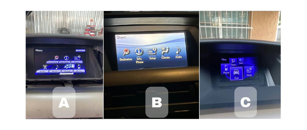 Комплект с разъёмами 12.3" Lexus RX 2009-2012 цветной (без меню, без 360) - Car-Smart LUX-RX09B2