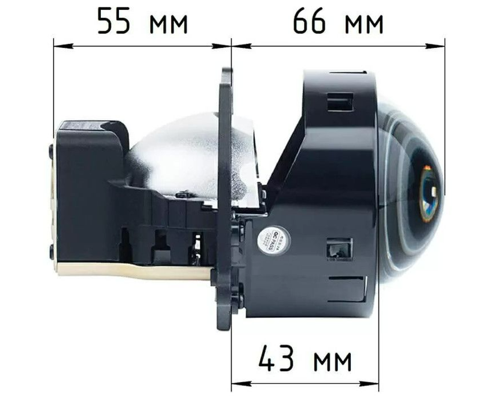 Билед модули Aozoom МИНИ-Q1 2024 3.0 дюйма, 2 чипа, 5500K, 12V, 53W/62W, крепление 3R (комплект, 2шт)