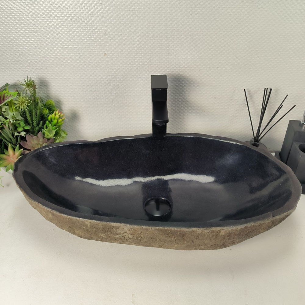 Раковина из речного камня RS-64971 69*37*13 0866