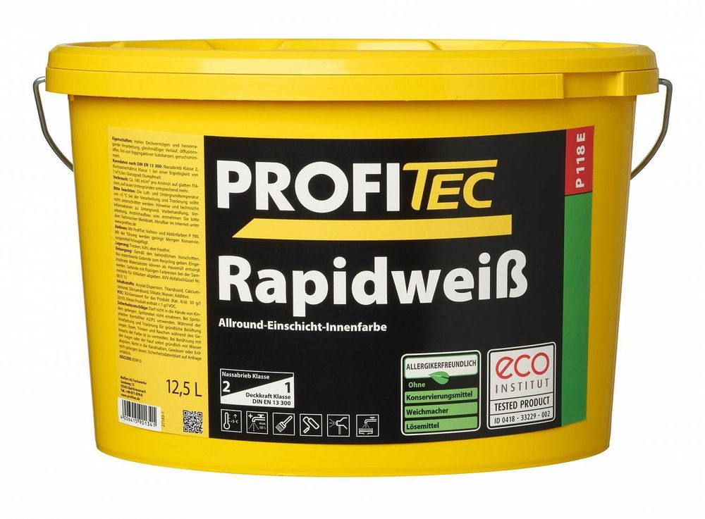 Краска для аллергиков ProfiTec P 118E Rapidweiß