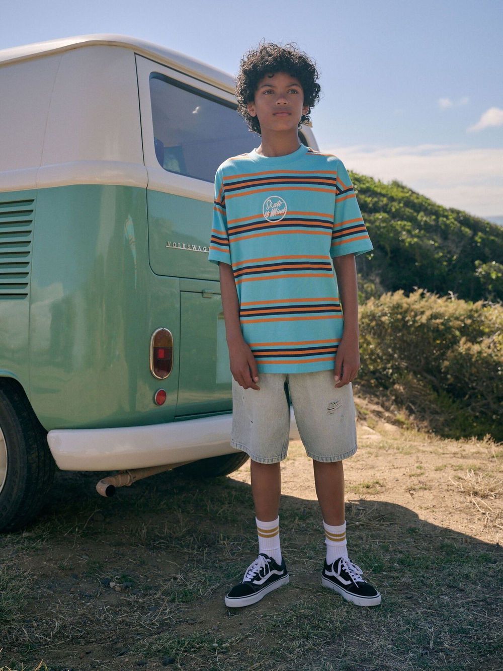 Футболка для мальчика Next AG3-613, Голубой, Оранжевый