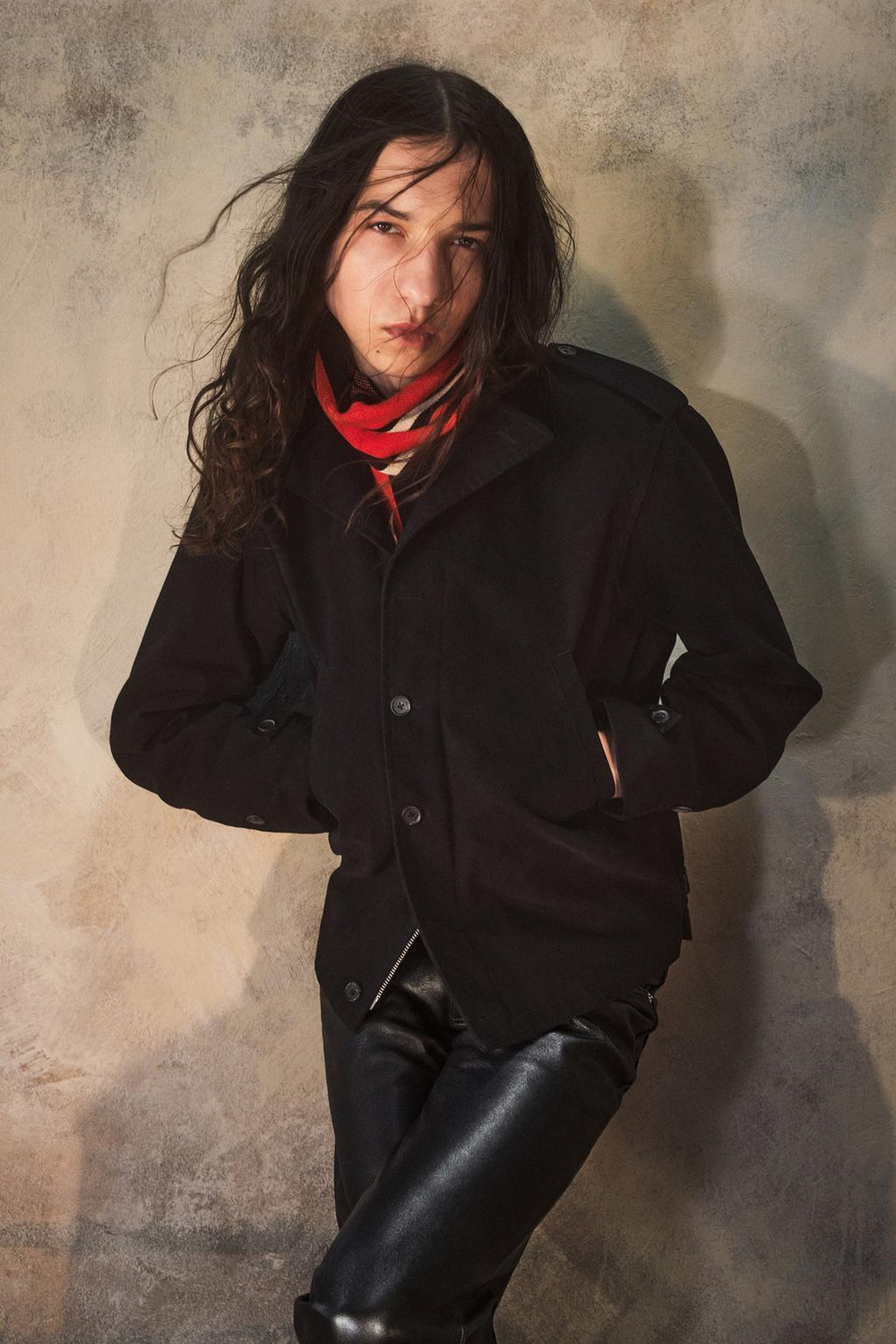 ZARA X BOBBY GILLESPIE КУРТКА ИЗ СМЕСОВОГО ХЛОПКА, ЧЕРНЫЙ