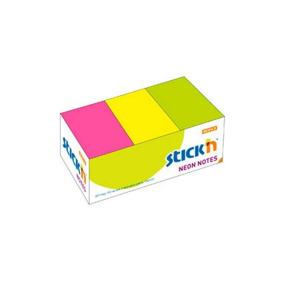Блок бумаги с л/к 38,1*50,8 100 л. 3цв. неон (12 шт) 21131