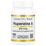 California Gold Nutrition, гуперзин А, 250 мкг, 30 растительных капсул
