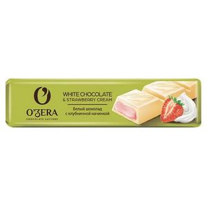Шоколад O'ZERA белый Whitе&Strawberry Cream 45 гр/пач  30 пач/блок