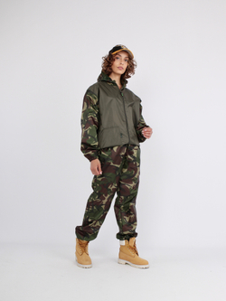 Костюм для активного отдыха Prival Ветровлагозащитный, женский, хаки + кмф Кукла