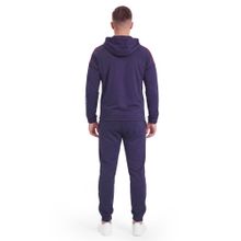 Костюм спорт. муж. с капюш. MIKASA MT550/701-083-M, р. M, 100% полиэстер, темносине-белый