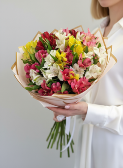 Букет из 15 альстромерий микс