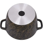 Кастрюля 4,5л «Грация» (черный/золото) со стеклянной крышкой кчз45а