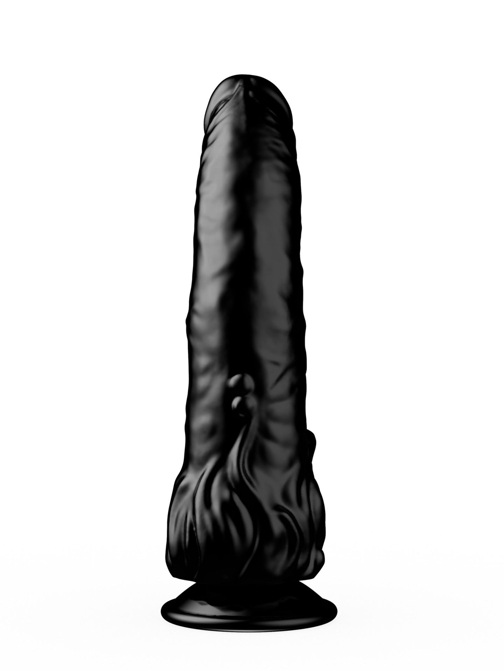 Фаллоимитатор LOVETOY с клиторальными лепестками, чёрный