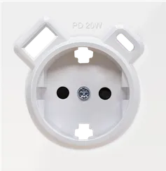 Donel R98 белый накладка для розетки Schuko с зарядным устройством USB A+C, с защитными шторками , с
