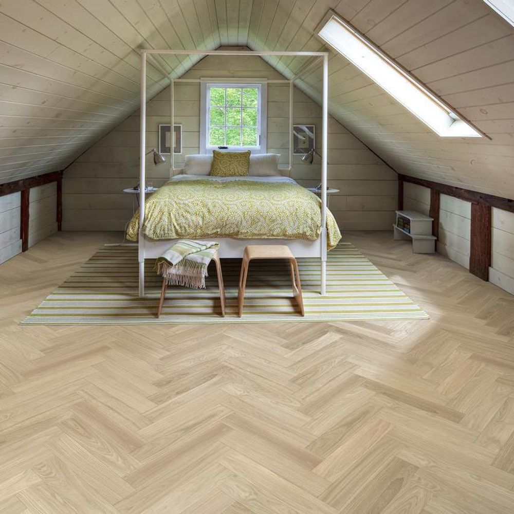 Инженерная доска Kahrs Дуб AB, Дымчатое белое масло Dim White oil