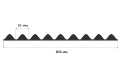 Уплотнитель для Ондулина (10 шт.) 846 мм без клеевого слоя