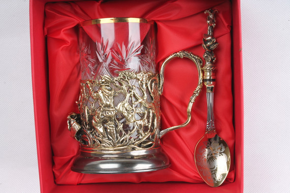 Подарочный подстаканник &quot;Охота на утку&quot;