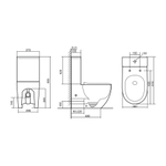 Унитаз ABBER Bequem AC1110T компакт белый, безободковый, смыв торнадо