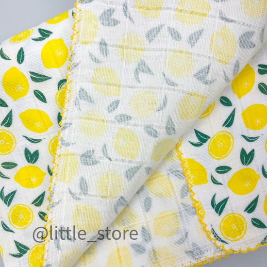 Пеленка муслиновая "Лимончики" 80х90