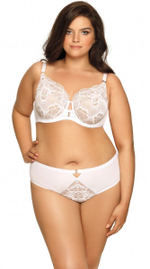 Трусы-слипы средней посадки с кружевной вставкой (Размер: M) (Цвет: серый)