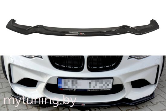 Сплиттер бампера переднего V.3 для BMW M2 F87 (16-...)
