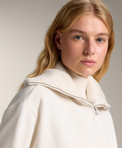 Oysho Длинная куртка из модала с начесом, экрю