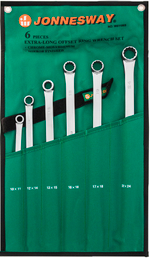 W61106S Набор ключей гаечных накидных удлиненный CrMo в сумке, 10-24 мм, 6 предметов
