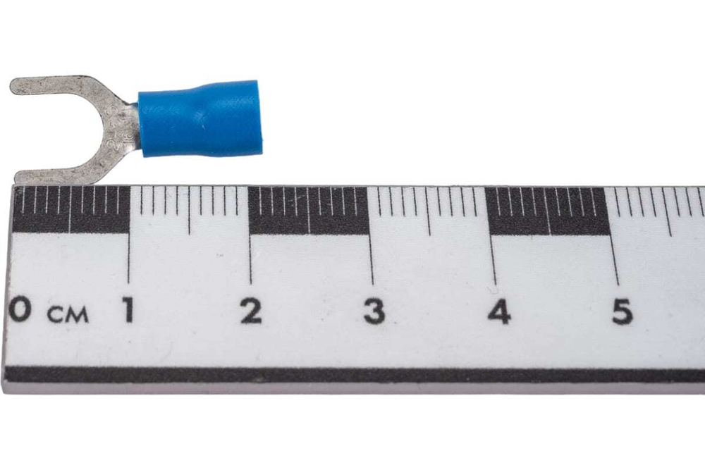 Вилочный наконечник REXANT, изолированный, 6.5 мм, 1.5-2.5 кв.мм, синий, 100 шт 08-0134
