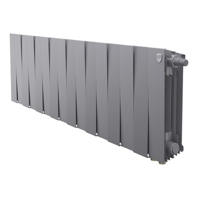 Радиатор биметаллический Royal Thermo PianoForte 300 Silver Satin 16 секций VDR (нижнее правое подключение)
