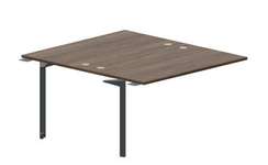 Составной стол на 2 рабочих места 138х156,6х75см (4 громмета) - приставной элемент