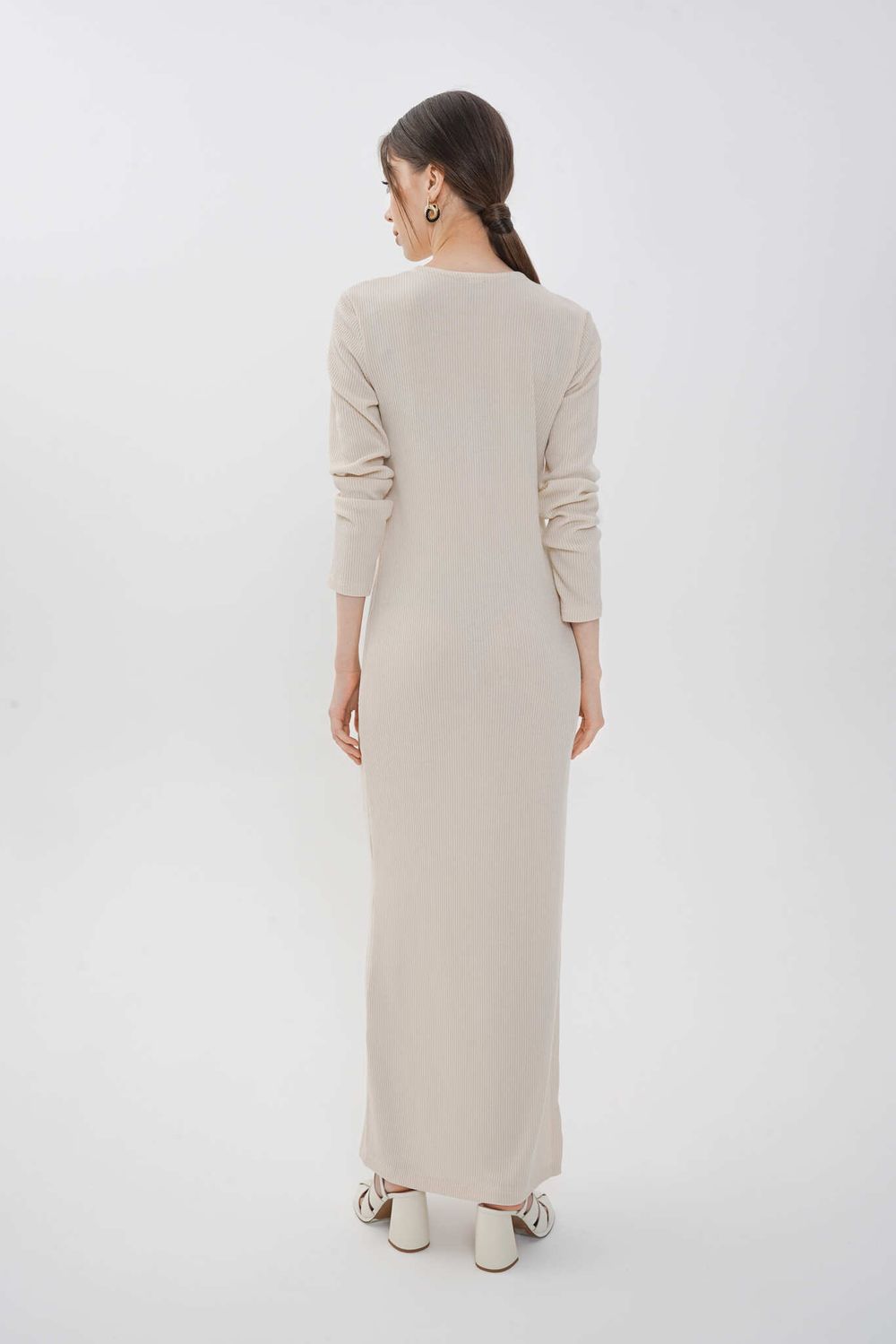 Платье-лапша макси Alexandra Talalay KD008 молочное