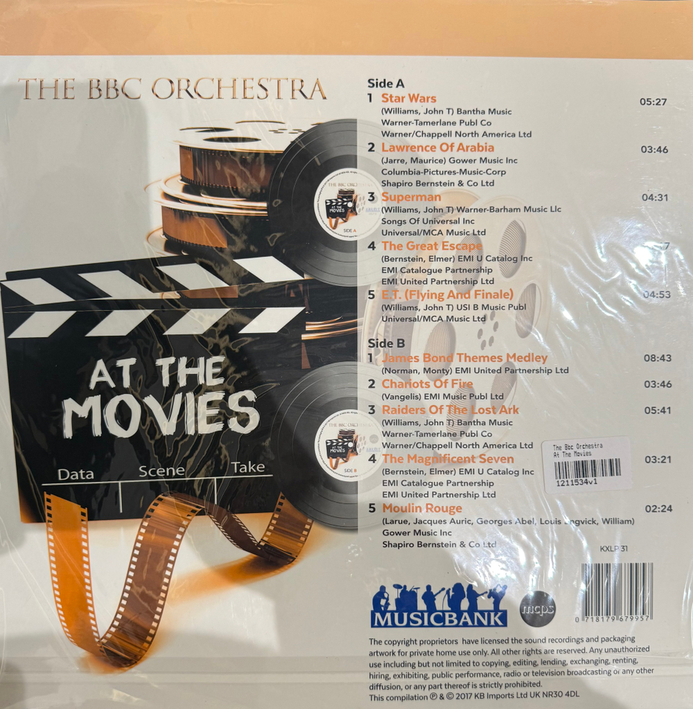 Виниловая пластинка The BBC Orchestra – At The Movies LP