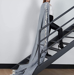 Плед-покрывало из хлопка "Venera", Ёлочка, цвет Антрацит