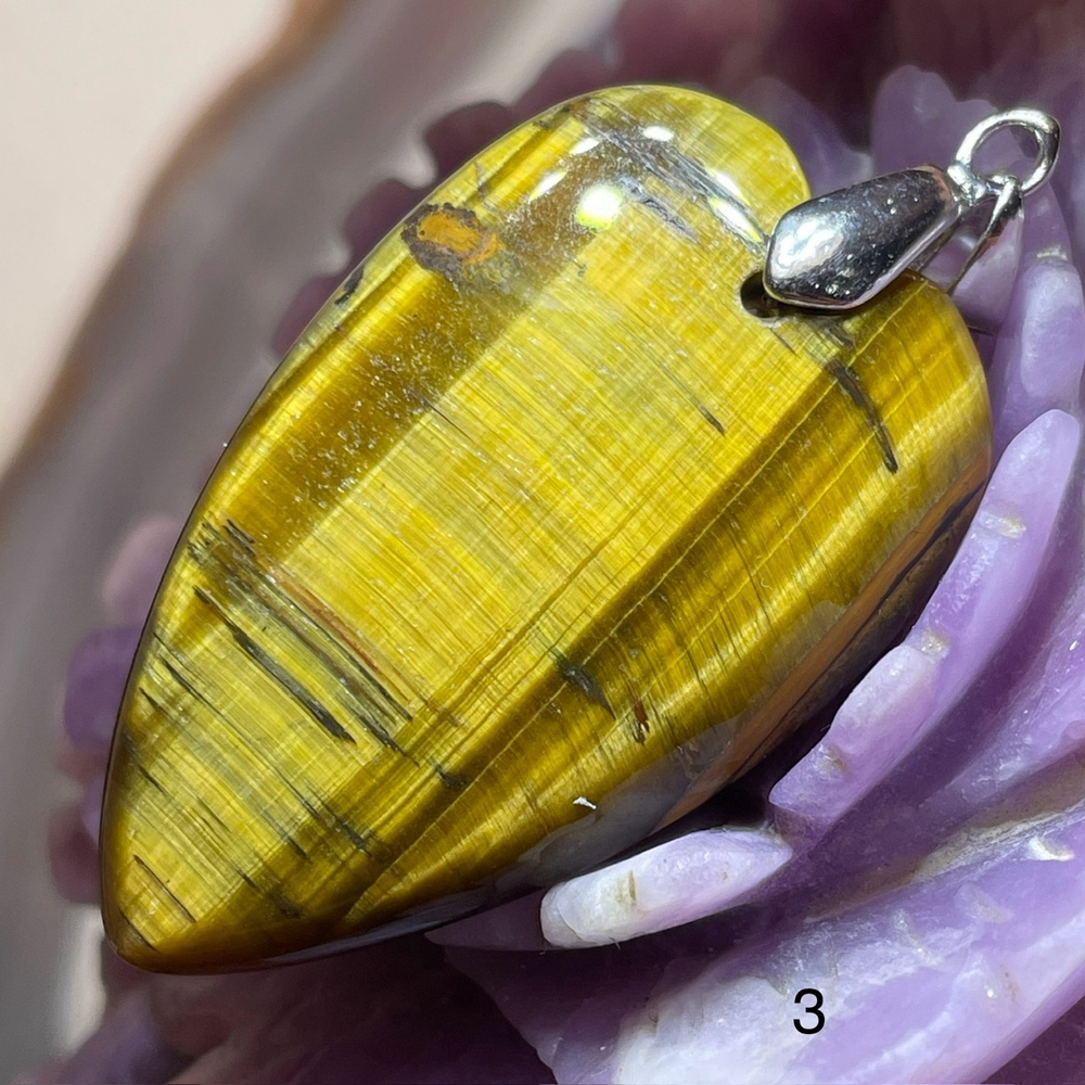 43650 Тигровый глаз Кулон сердце 25*40мм