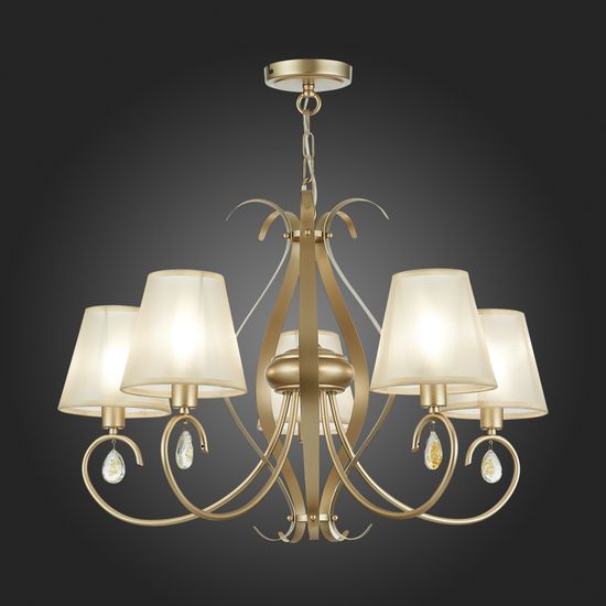 SLE111403-05 Светильник подвесной Шампань/Шампань E14 5*40W FOGGIA